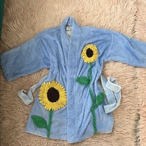 Vintage canyon group “the nanny” Blue Robe with Sunflower Design